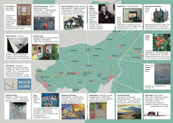 Plakat mit den Orten der Ausstellung
