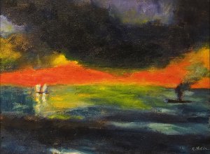 "Glühender Meeresabend" 1949 Ölfarben auf Leinwand © Nolde Stiftung Seebüll