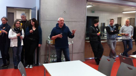 Dieter Boe (Mitte) bei der Einweihung